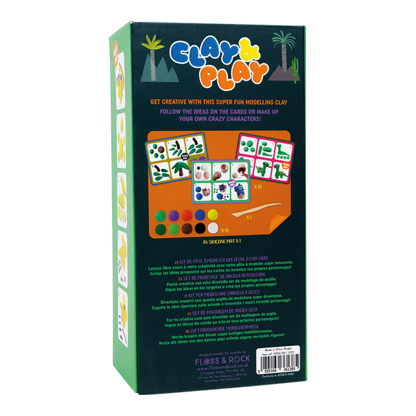 Floss & Rock Selvhærdende Ler - Dino