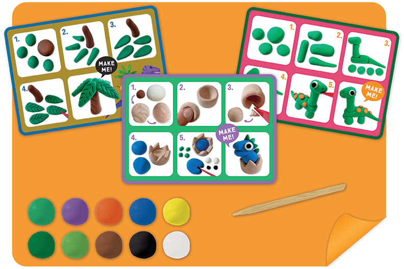 Floss & Rock Selvhærdende Ler - Dino