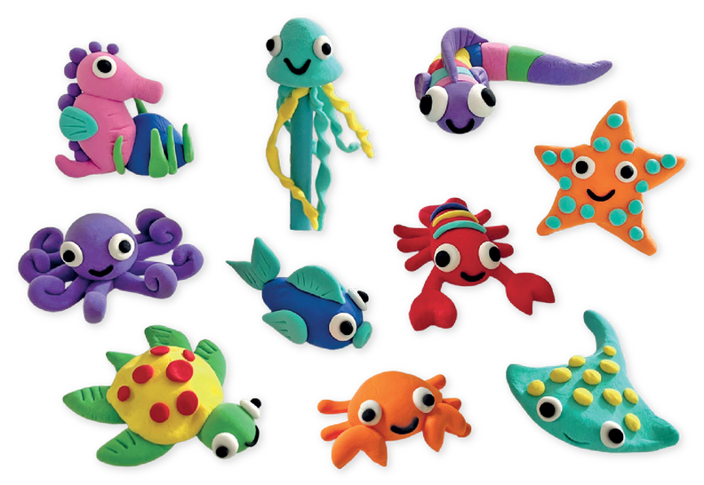 Floss & Rock Selvhærdende Ler - Ocean