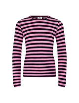 Mads Nørgaard 5x5 Classic Stripe Talika Bluse - Stripe/Begonia Pink