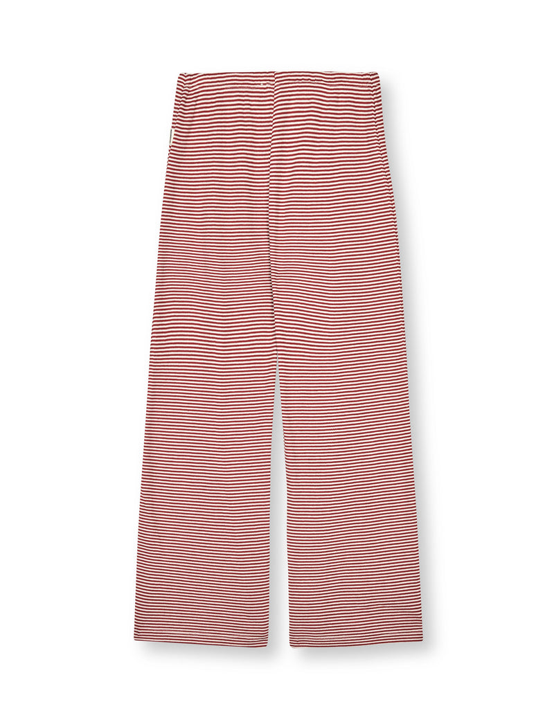 Mads Nørgaard 2x2 Stripe Verona Bukser - Winery/Vanilla Ice