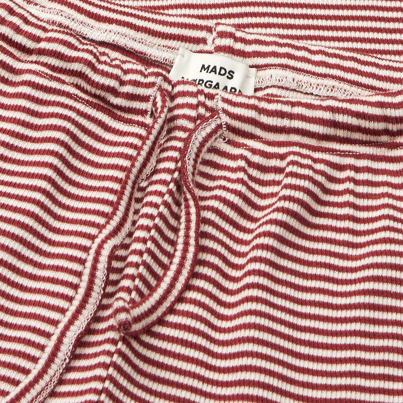 Mads Nørgaard 2x2 Stripe Verona Bukser - Winery/Vanilla Ice