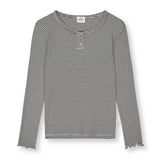 Mads Nørgaard 2x2 Stripe Tala Bluse - Black/Vanilla Ice