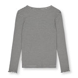 Mads Nørgaard 2x2 Stripe Tala Bluse - Black/Vanilla Ice