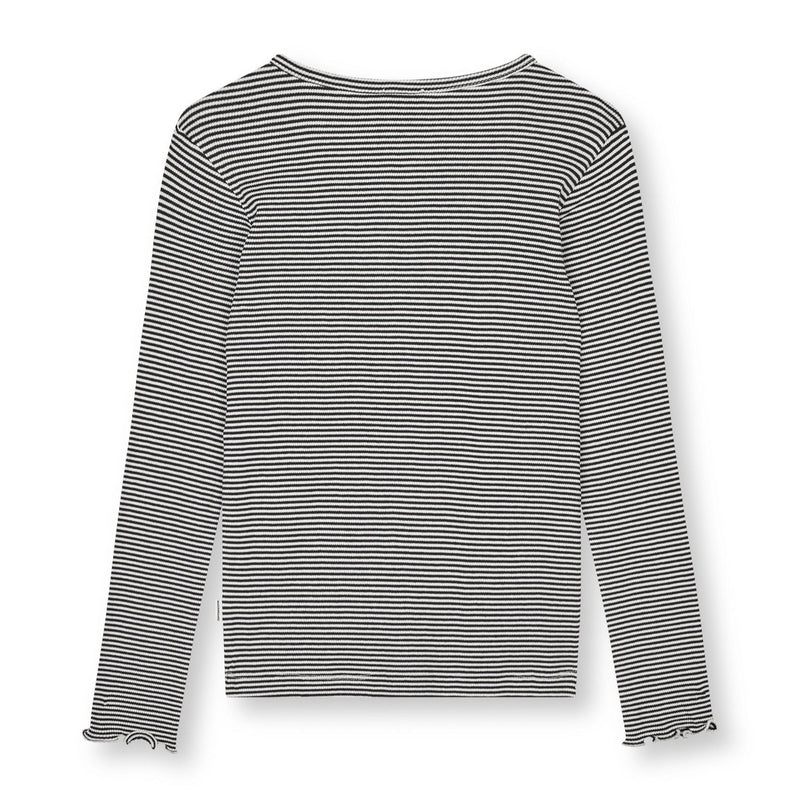 Mads Nørgaard 2x2 Stripe Tala Bluse - Black/Vanilla Ice