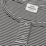 Mads Nørgaard 2x2 Stripe Tala Bluse - Black/Vanilla Ice