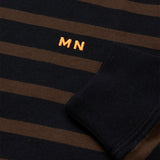 Mads Nørgaard Stripe Carlito Bluse - Black/Demitasse