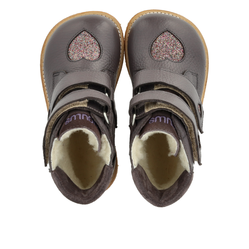 Angulus TEX Vinterstøvler m. glitterhjerte - Lavender