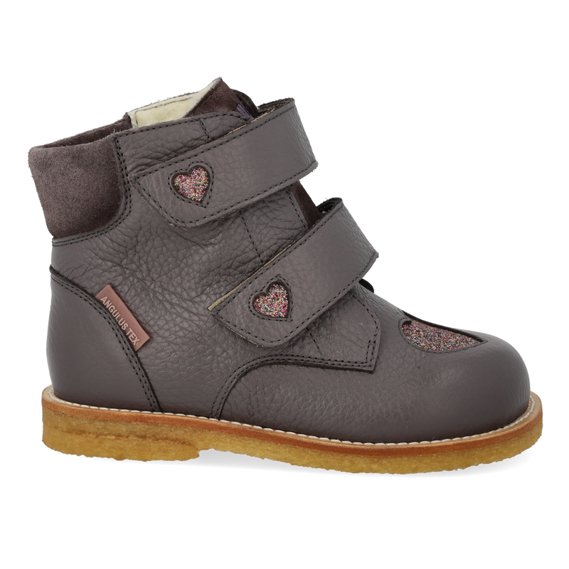 Angulus TEX Vinterstøvler m. glitterhjerte - Lavender