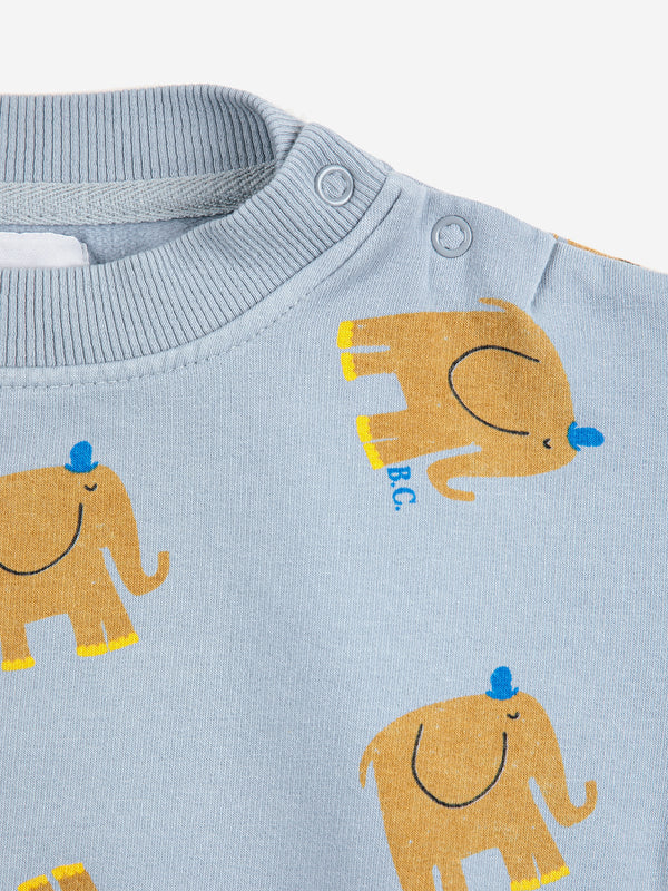 BOBO CHOSES Baby The Elephant Sweatshirt - Light Blue
