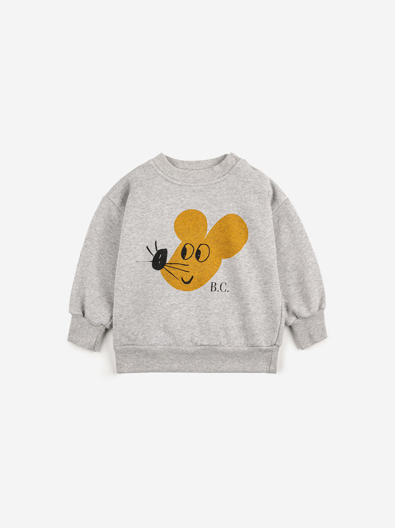 BOBO CHOSES Baby Mouse Sweatshirt - Light Grey