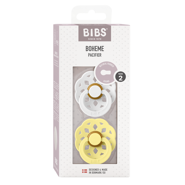 Bibs Boheme, 2-pack - White/Sunshine