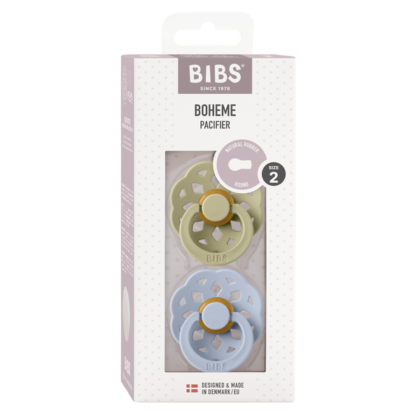 Bibs Boheme, 2-pack - Khaki/Dusty Blue