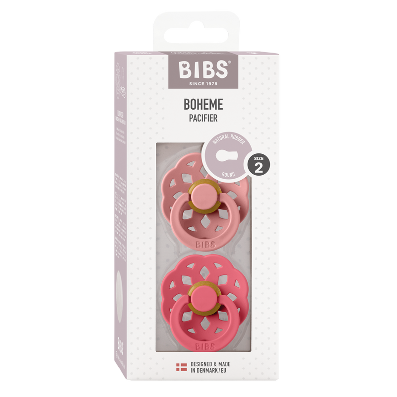 Bibs Boheme, 2-pack - Dusty Pink/Coral