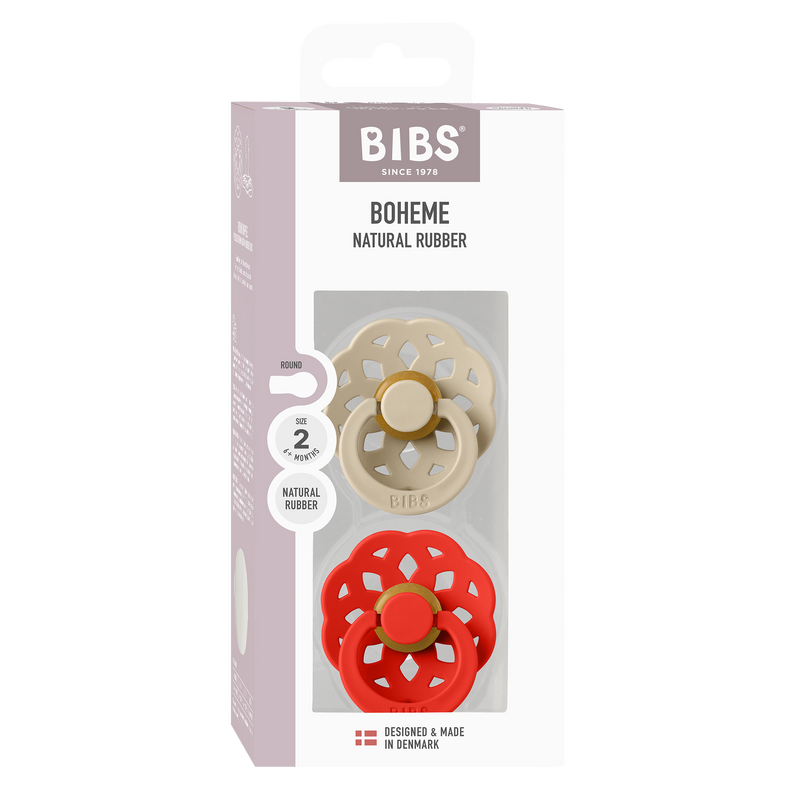 Bibs Boheme, 2-pack  - Vanilla/Candy Apple