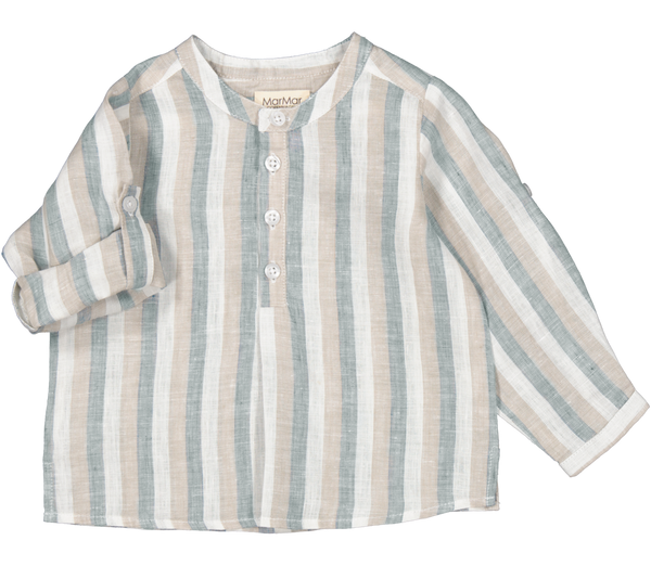 MarMar Totoro Skjorte - Dusty Blue Stripe
