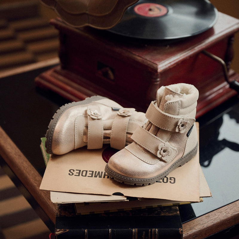 Bundgaard Tokker Flower TEX Vinterstøvler - Ivory Glitter