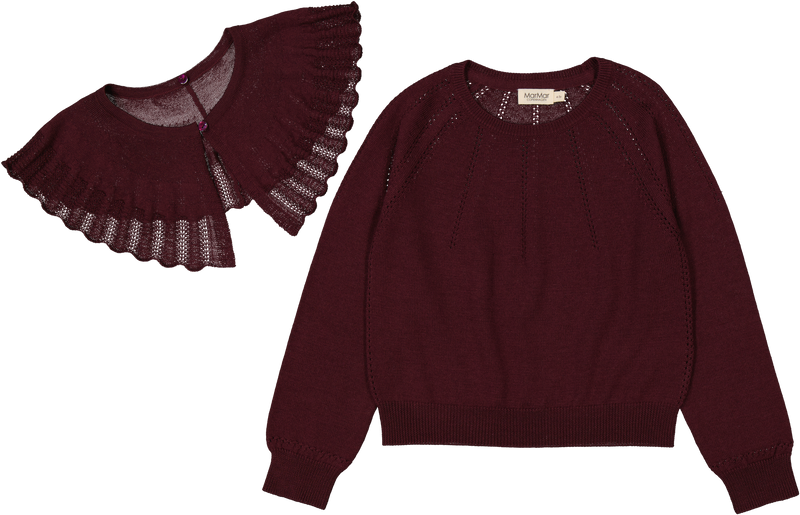 MarMar Thulla Strik Bluse - Deep Mulberry