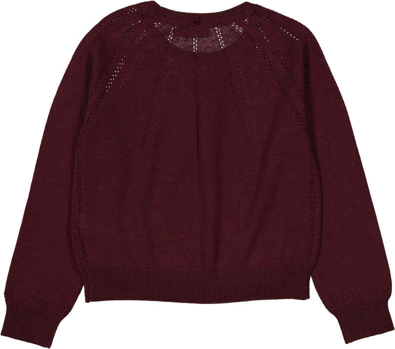 MarMar Thulla Strik Bluse - Deep Mulberry