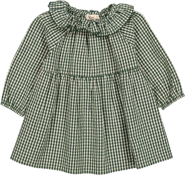 MarMar Dawson Cotton Seersucker Kjole - Green Check