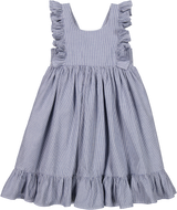 MarMar Danita Frill Kjole - Navy Stripe
