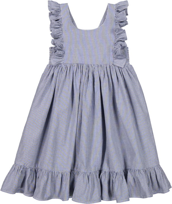 MarMar Danita Frill Kjole - Navy Stripe