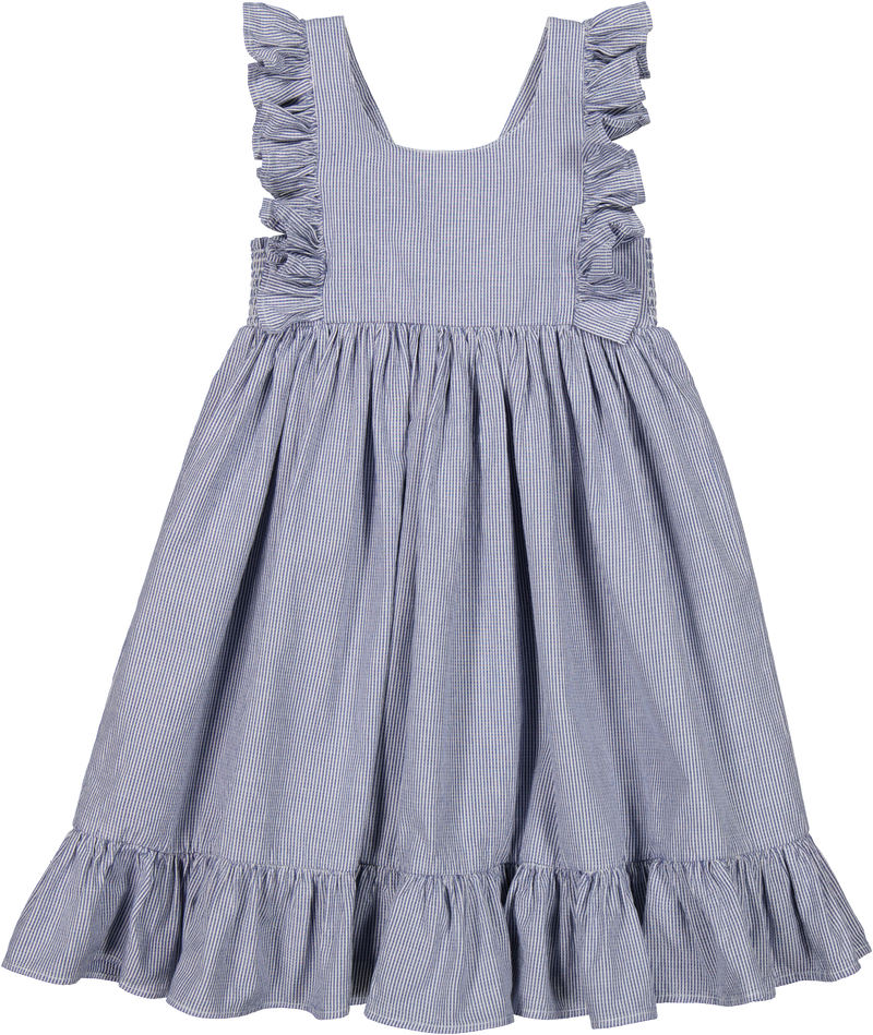 MarMar Danita Frill Kjole - Navy Stripe