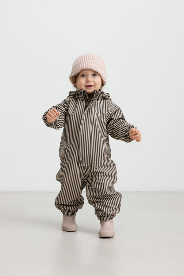 MarMar Orion Regndragt m. fleece - Brown Stripe