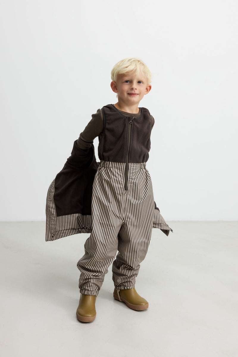 MarMar Obo Regntøj m. fleece - Brown Stripe