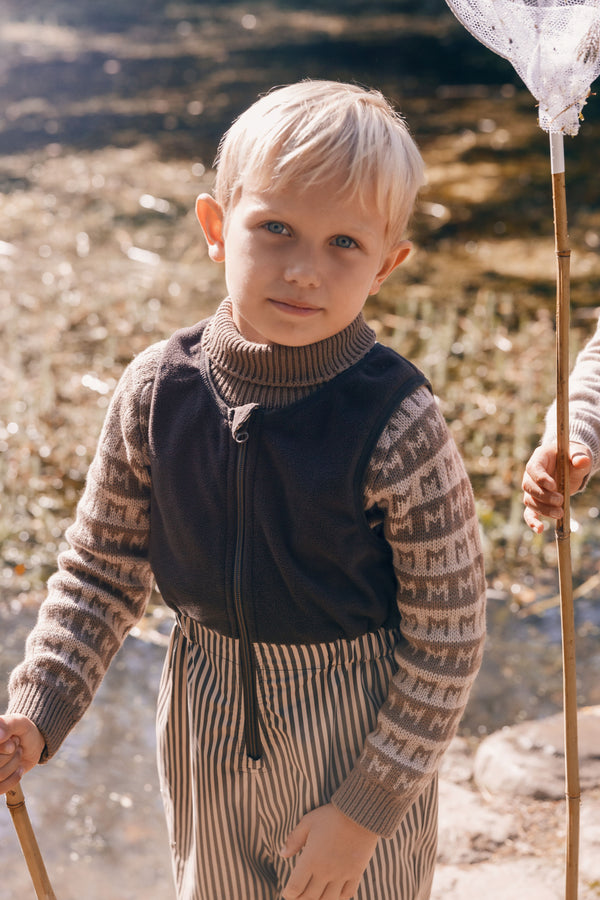 MarMar Obo Regntøj m. fleece - Brown Stripe