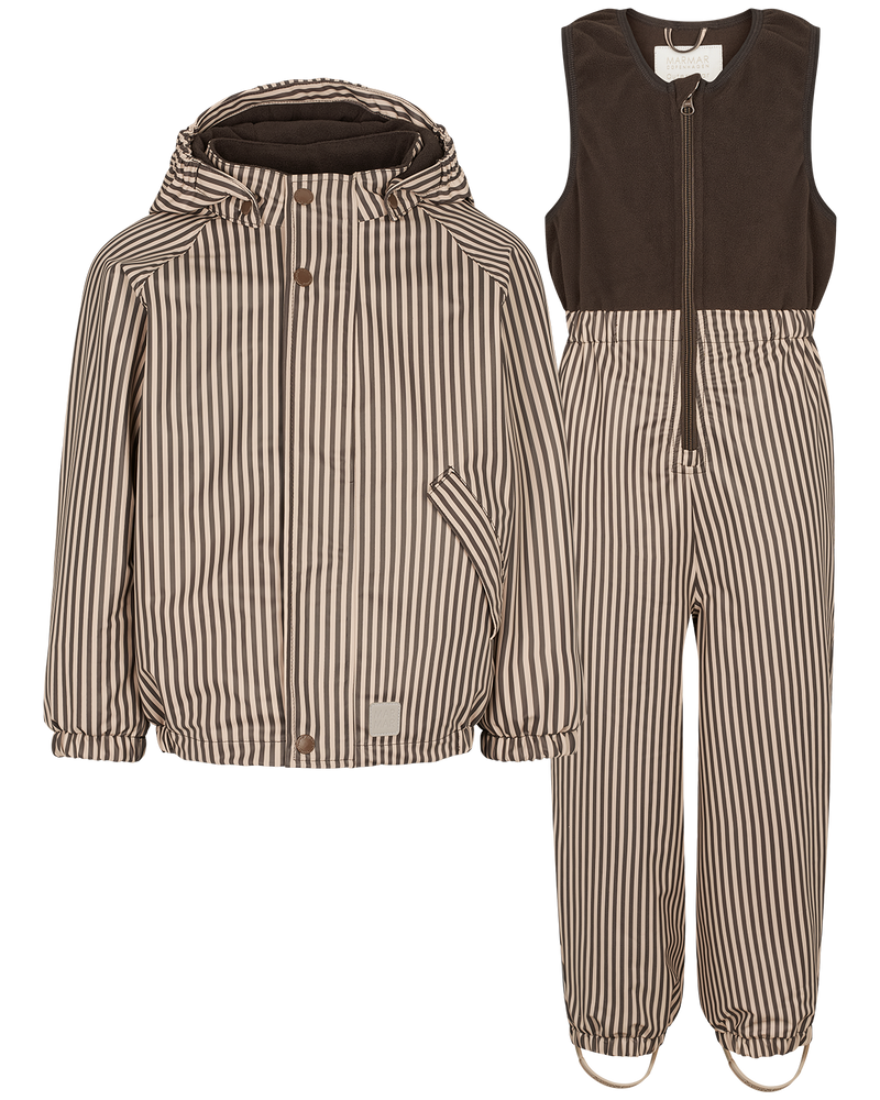 MarMar Obo Regntøj m. fleece - Brown Stripe