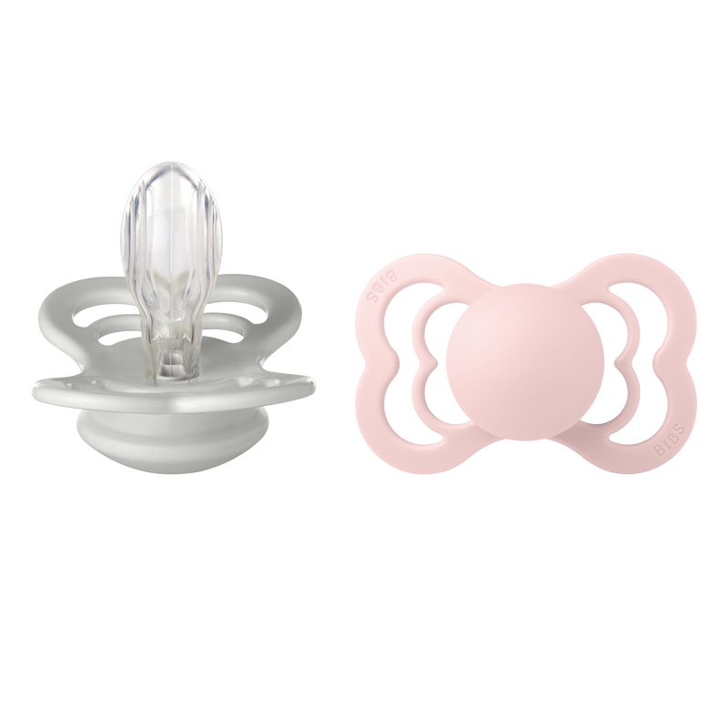 Bibs Supreme Silicone, 2-pack - Haze/Blossom