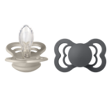 Bibs Supreme Silicone, 2-pack - Sand/Iron