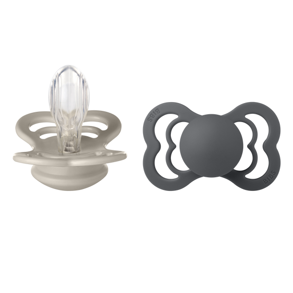 Bibs Supreme Silicone, 2-pack - Sand/Iron