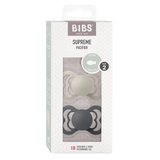 Bibs Supreme Silicone, 2-pack - Sand/Iron