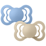 Bibs Supreme Silicone, 2-pak - Vanilla/Sky Blue