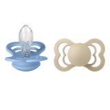 Bibs Supreme Silicone, 2-pak - Vanilla/Sky Blue