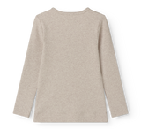 MarMar Plain Modal Bluse - Light Beige Melange