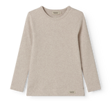 MarMar Plain Modal Bluse - Light Beige Melange