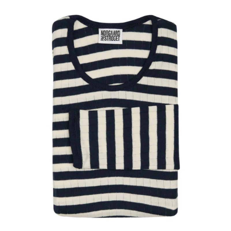 NØRGAARD PAA STRØGET 101 Kids Bluse - Marine/Ecru