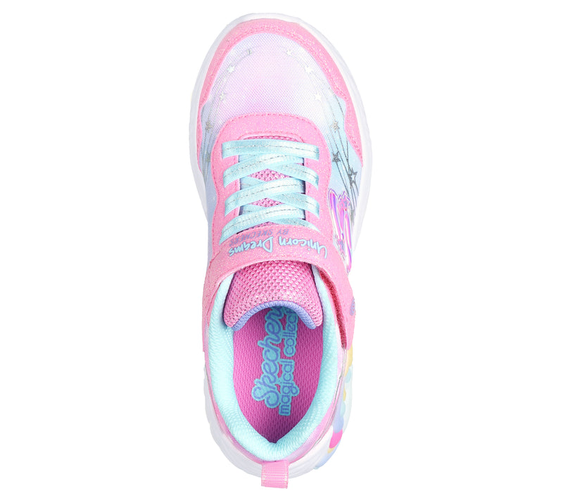 Skechers Girls Unicorn Dreams Sneakers - Pink Turquoise