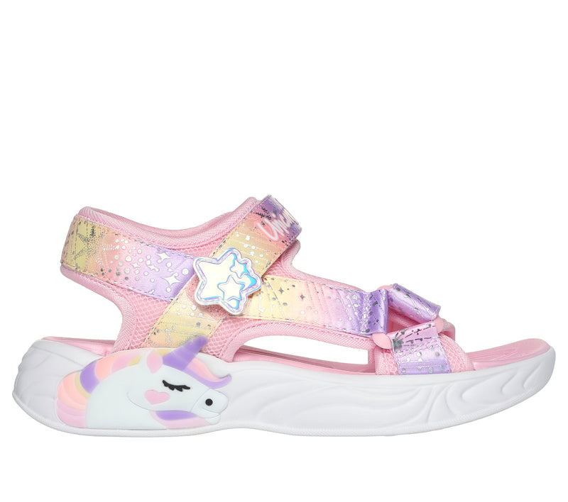 Skechers Girls Unicorn Dreams Sandaler - Light Pink Multi