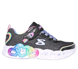 Skechers Girls Infinite Heart Sneakers - Black/Multi