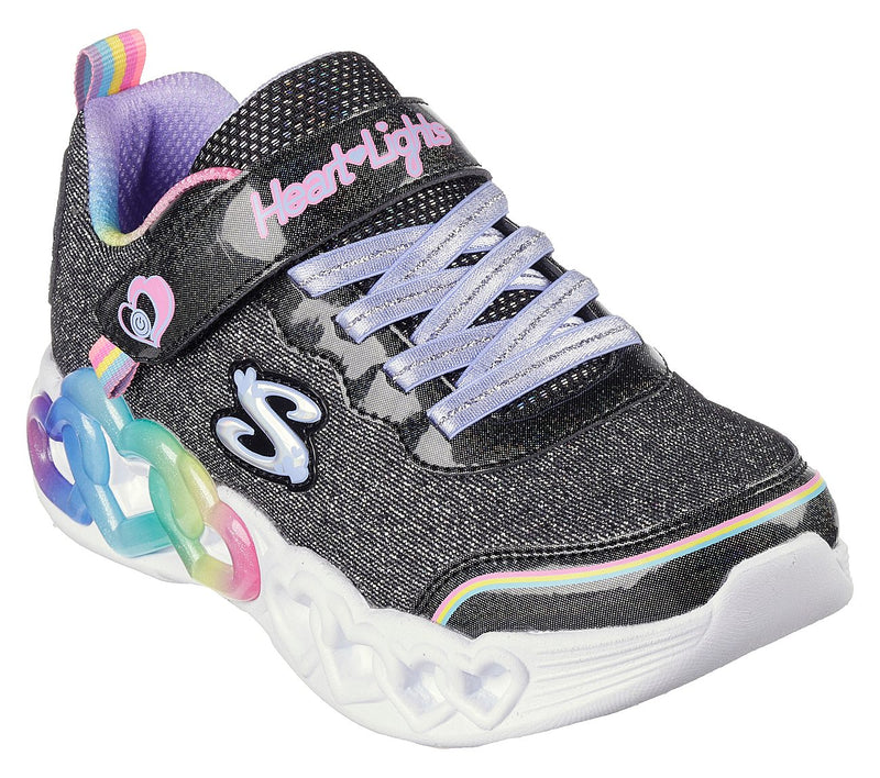 Skechers Girls Infinite Heart Sneakers - Black/Multi