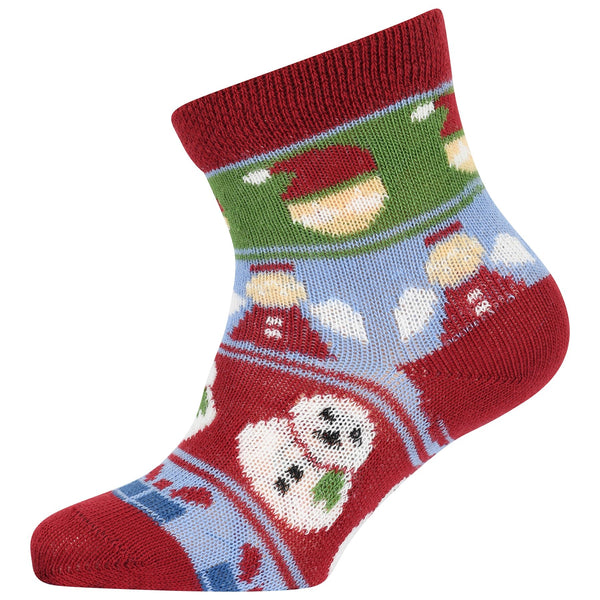 Melton Jule Snowman Strømper - Sundried Tomato