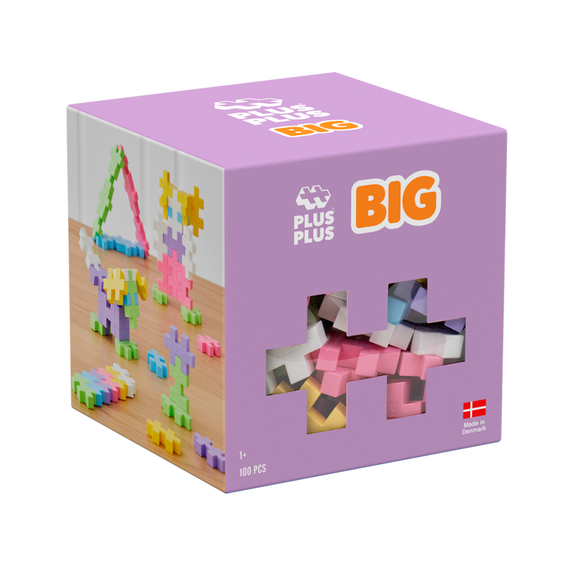 PLUS-PLUS BIG, 100 stk. - Pastel farver