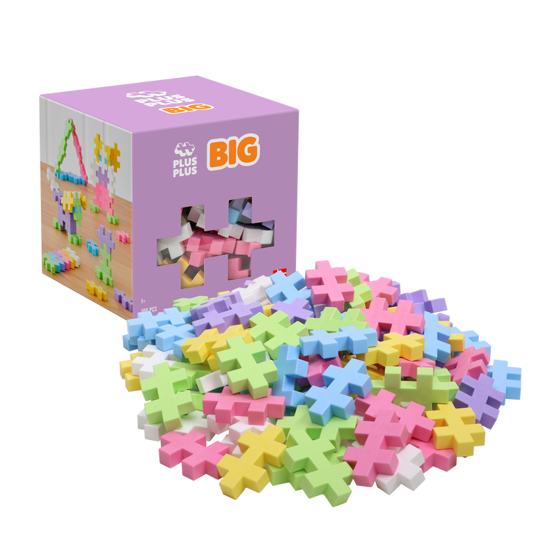 PLUS-PLUS BIG, 100 stk. - Pastel farver