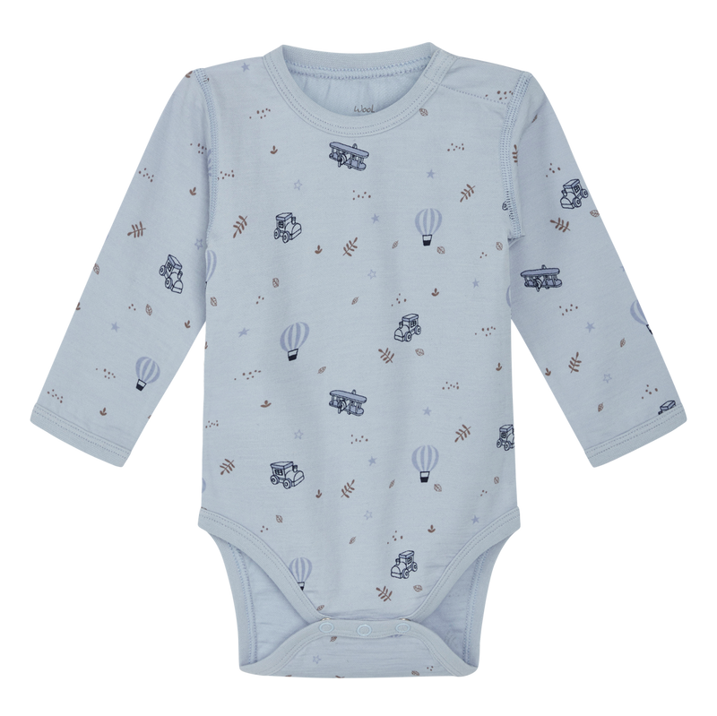 Hust & Claire Baloo Body, Uld/Bambus - Cloud Blue