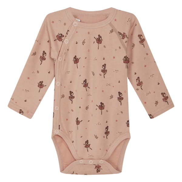 Hust & Claire Bao Wrap Body, Uld/Bambus - Rose Cloud