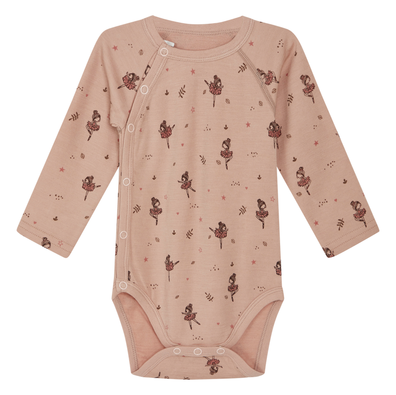 Hust & Claire Bao Wrap Body, Uld/Bambus - Rose Cloud